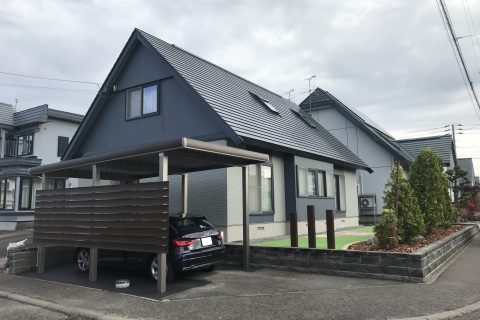 G1-R カーポート　木目調　アルミ　旭川